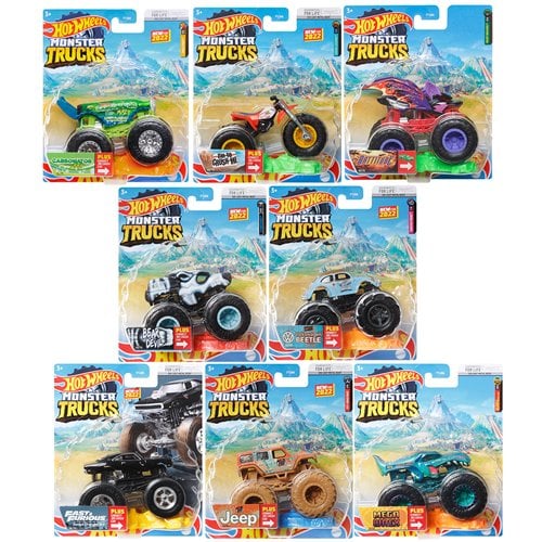 Hot Wheels Monster Truck 1:64 Scale Vehicle Mix 12 Case