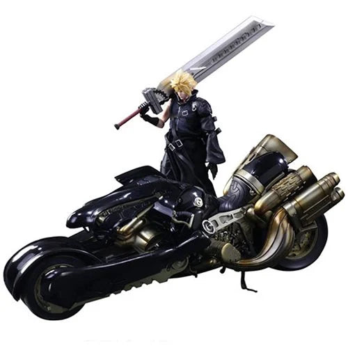 Final Fantasy VII: Advent Children Cloud Strife Play Arts Kai Action Figure and Fenrir Vehicle Set