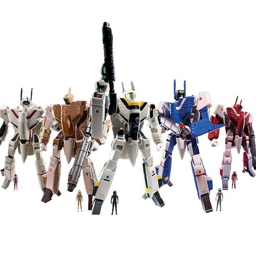 Robotech Transformable Veritech Fighter 1:100 scale and Pilot Action Figures Assortment Case