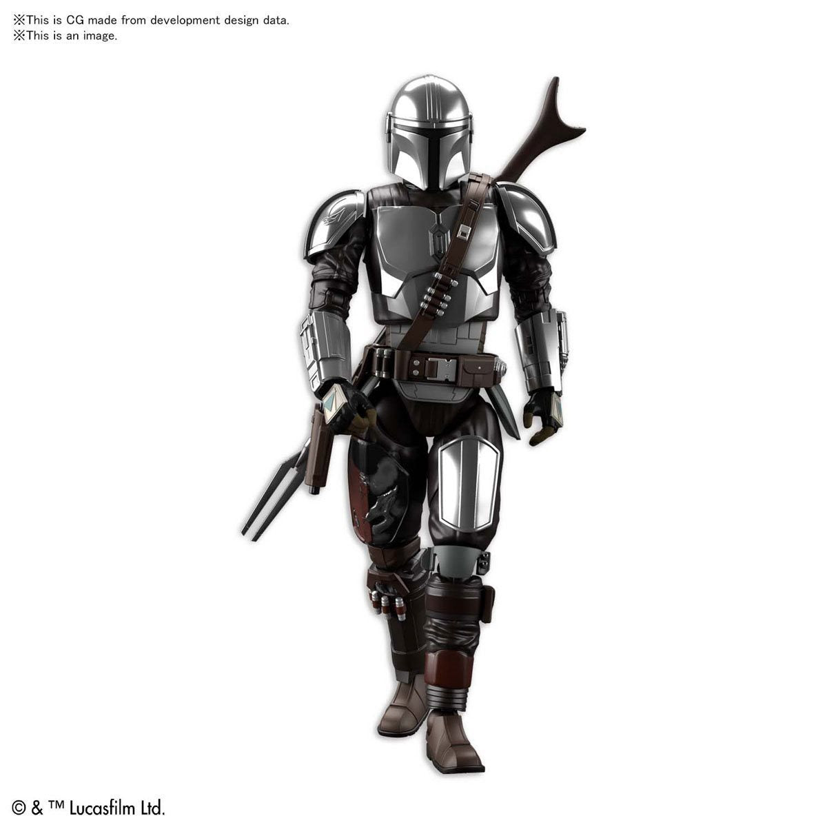 Star Wars: The Mandalorian Mandalorian Beskar Armor Silver Coating Version 1:12 Scale Model Kit