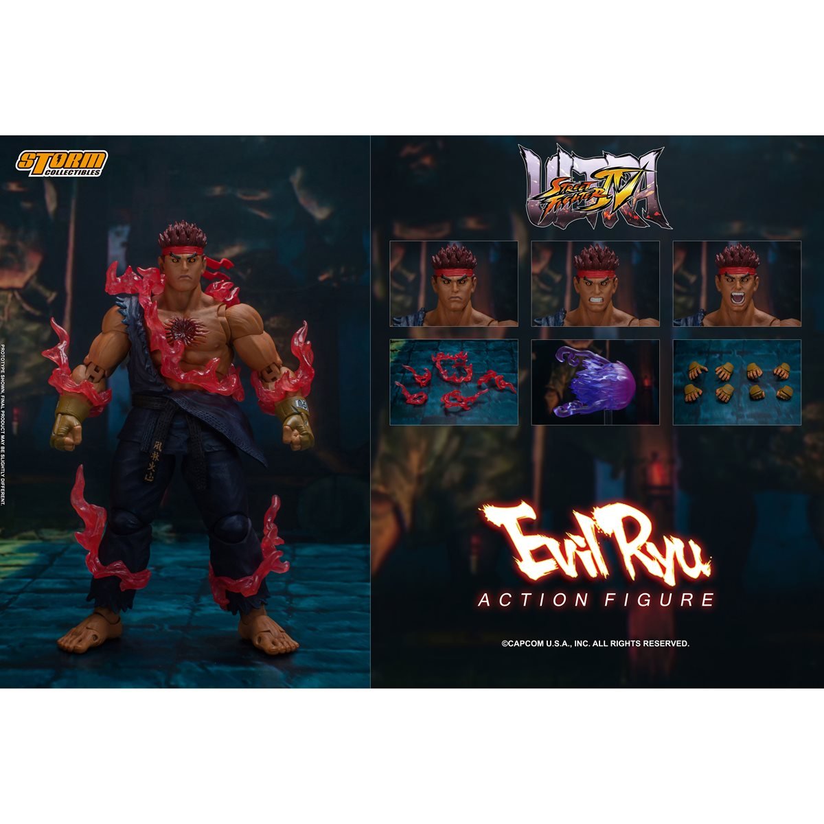 Ultimate Street Fighter IV Evil Ryu 1:12 Scale Action Figure