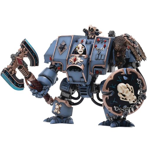Joy Toy Warhammer 40,000 Space Marines Space Wolves Venerable Dreadnought Brother Hvor 1:18 Scale Action Figure